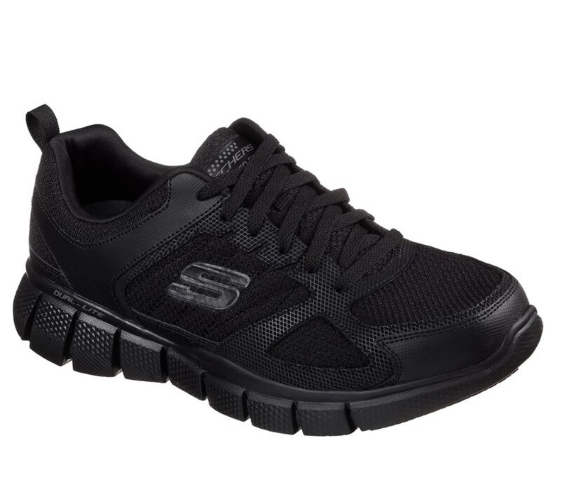 Skechers Equalizer 2.0 - On Track - Mens Sneakers Black [AU-MA0027]